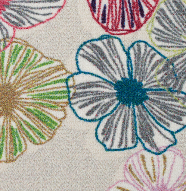 PRINTED example with multicolored flowers