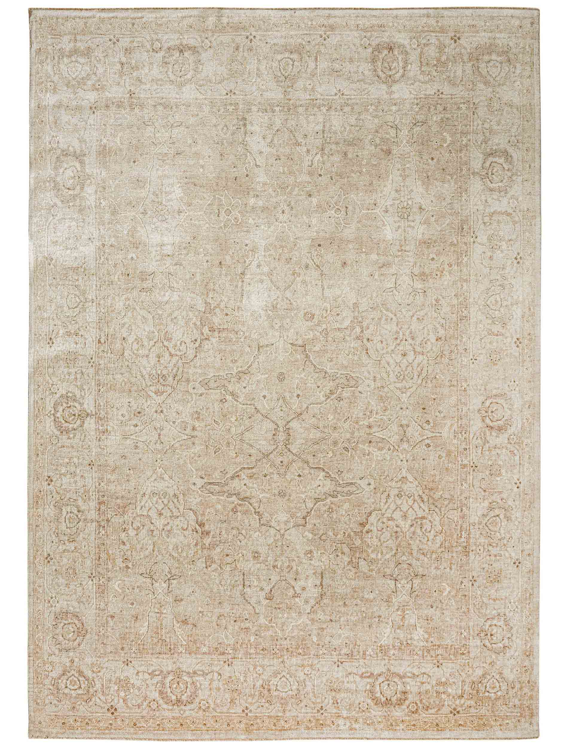 Neutral tan traditional rug