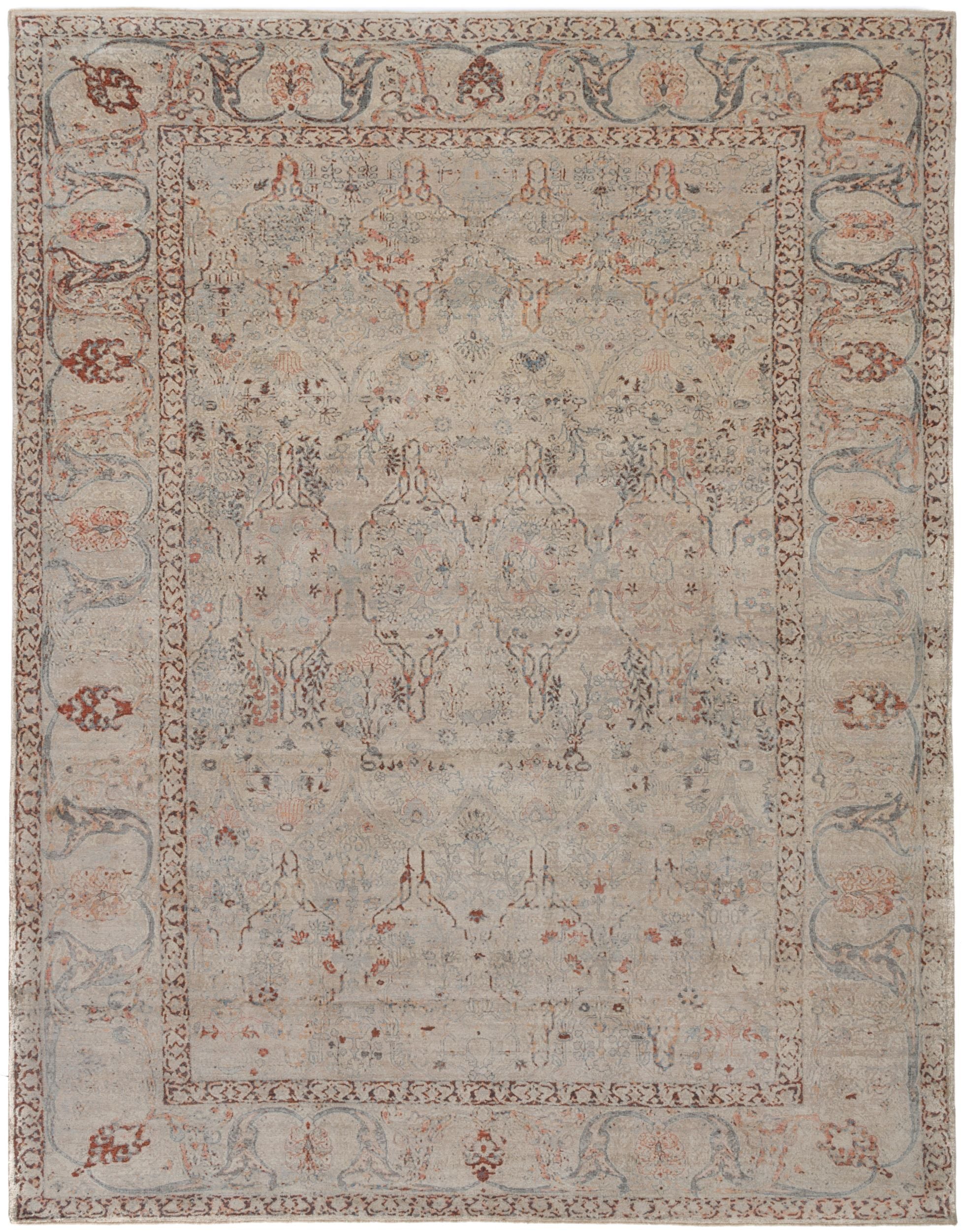 Daruka Silk Wool Blend Hand-Knotted Persian Style Rug