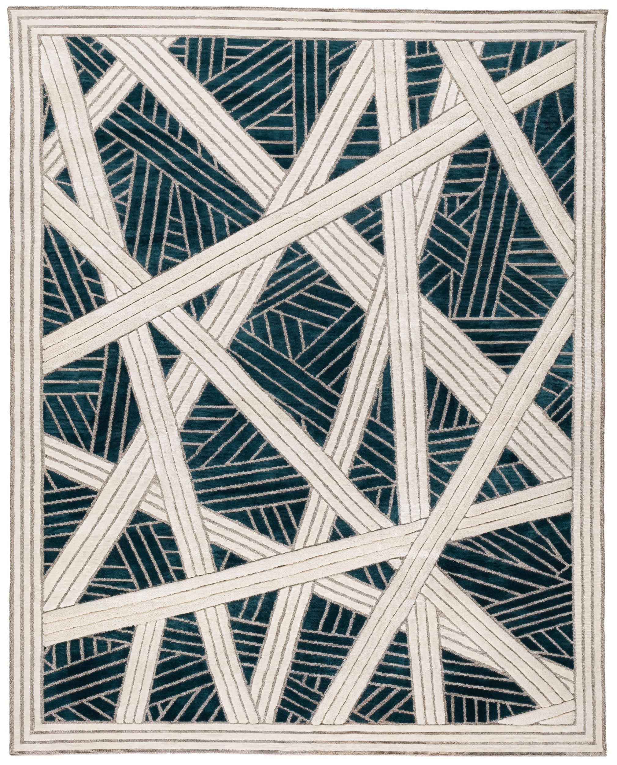 MISSONI Nastri Hand-Knotted Geometric Rug
