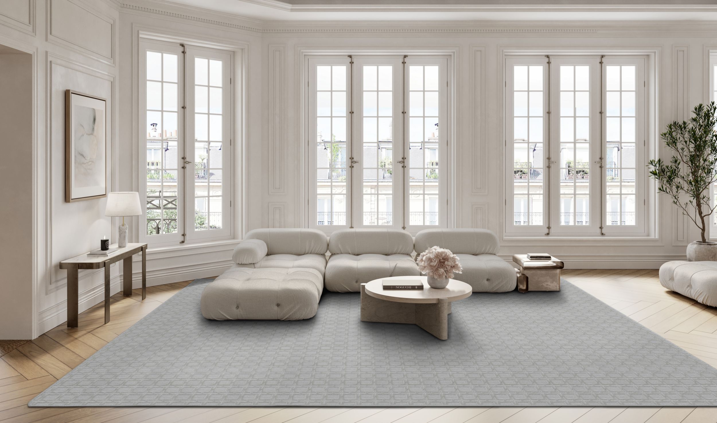 Raivel Hand-Loomed Geometric Carpet