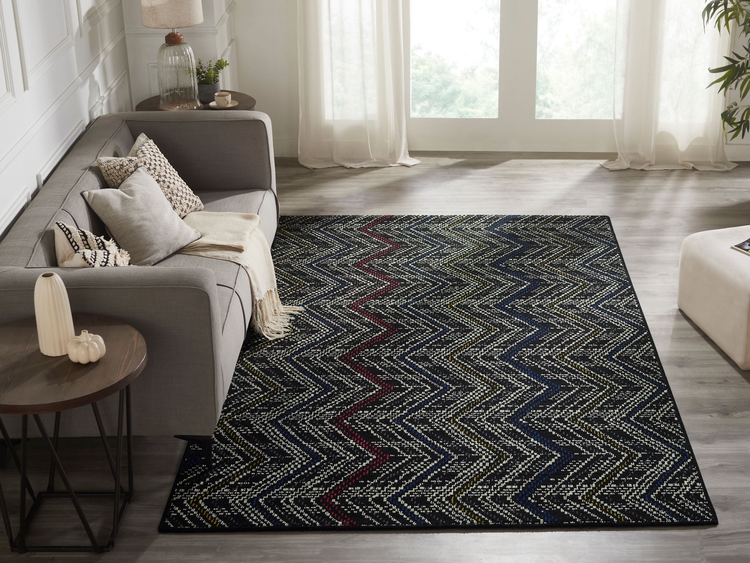 MISSONI Metropoli 100% Wool Hand-Made Flatweave Carpet with