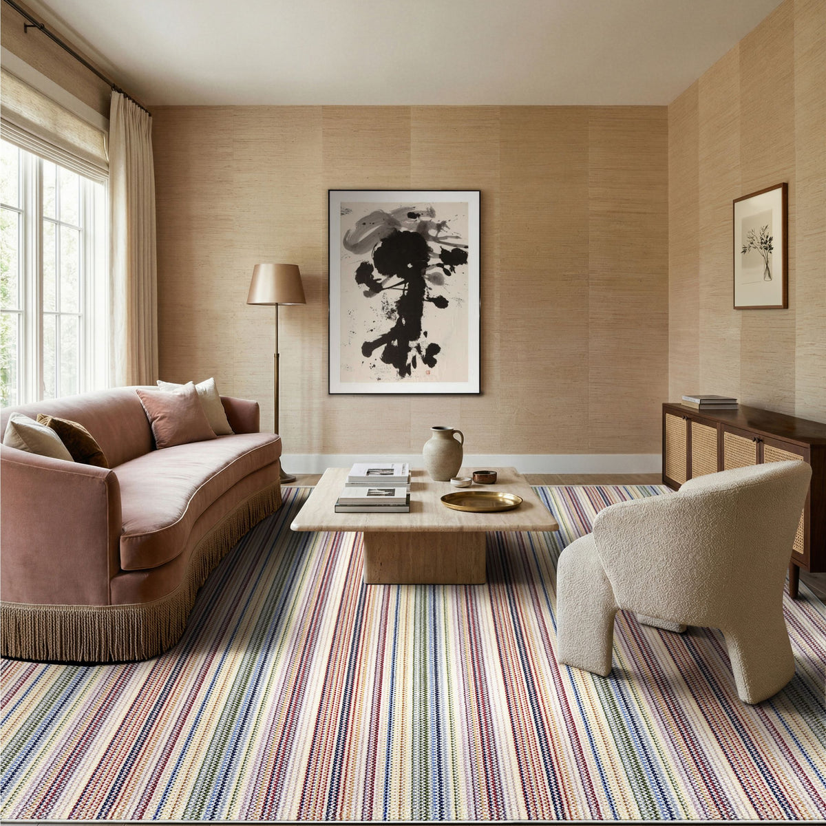 MISSONI Saverio 100% Wool Striped Carpet