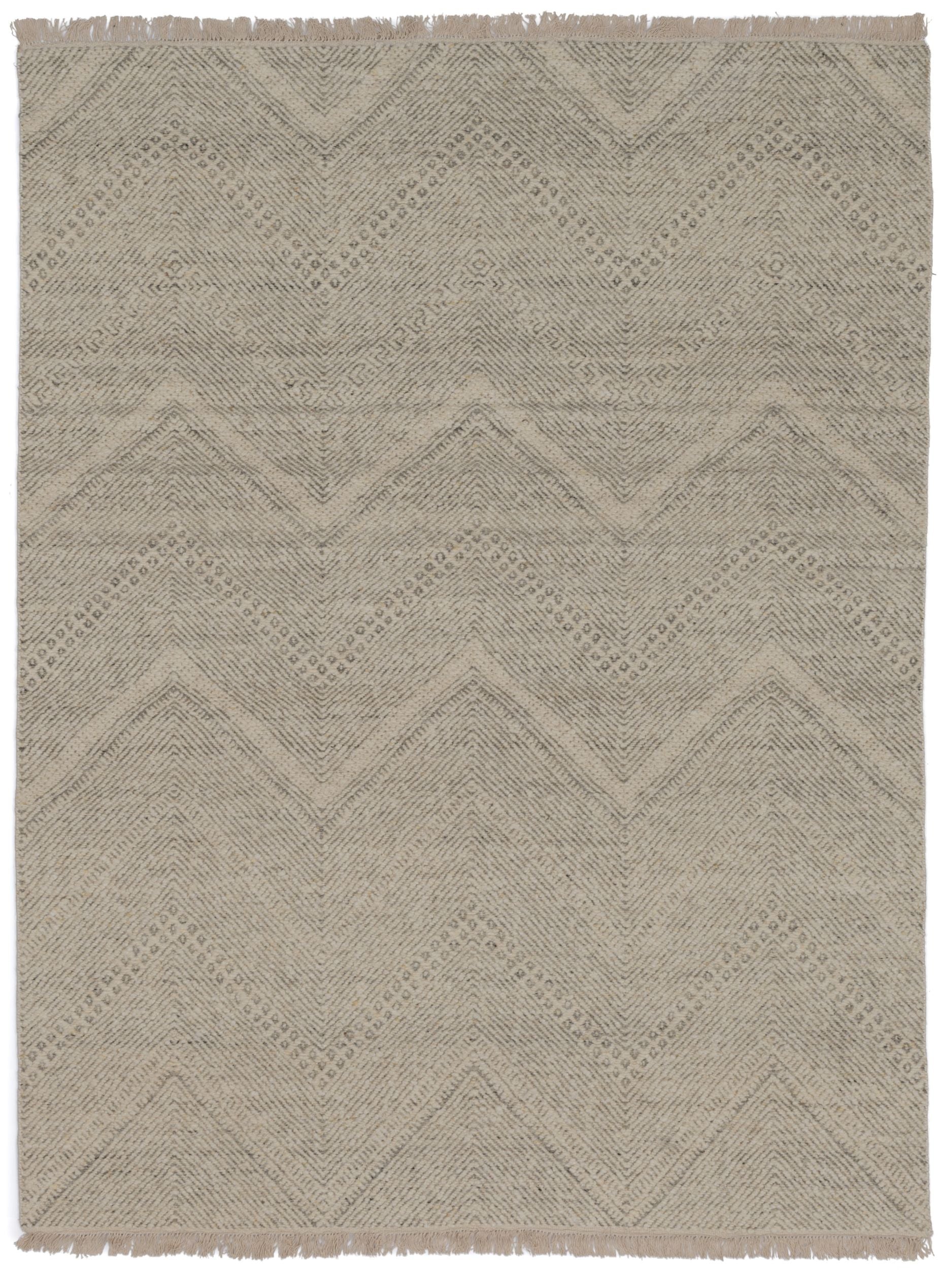 STARK Sotiria Silver Flatweave Handmade Rug with Geometric Design