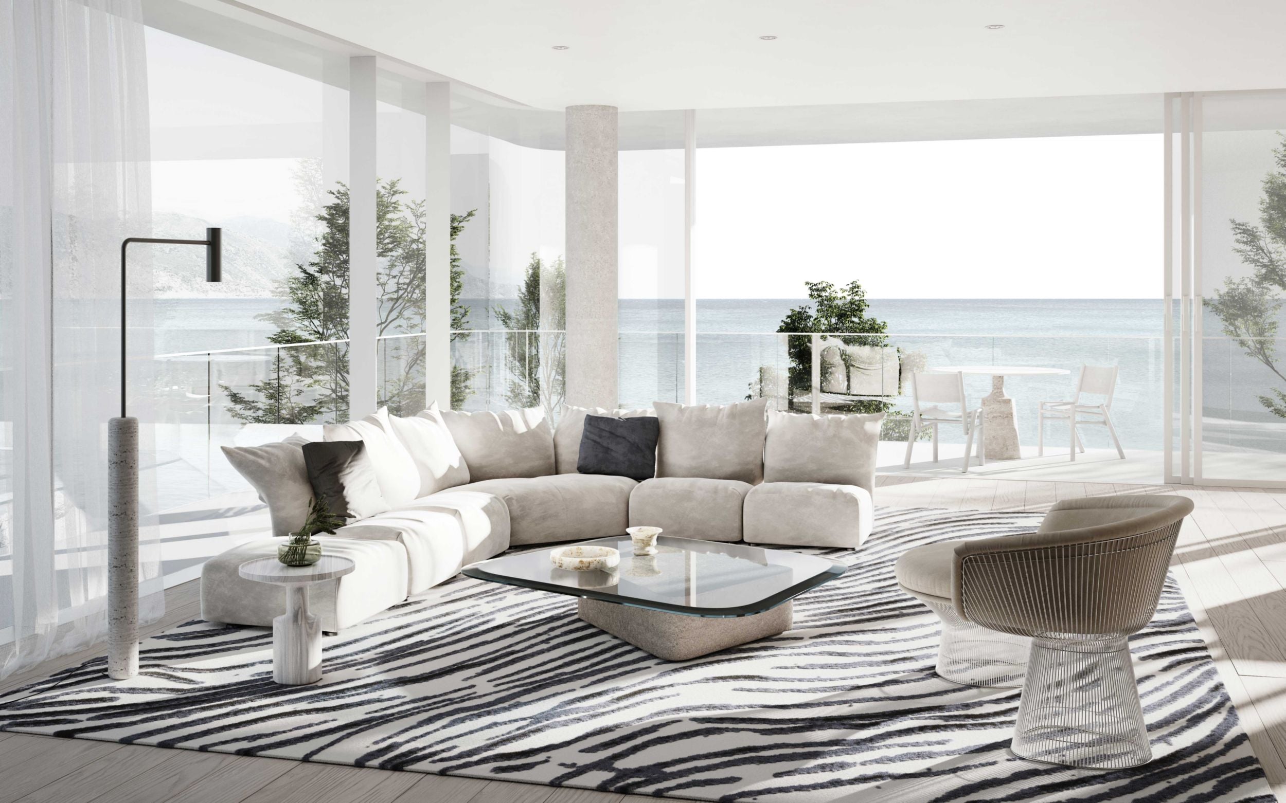 Kaiya Hand-Tufted Rug with Flowing Design