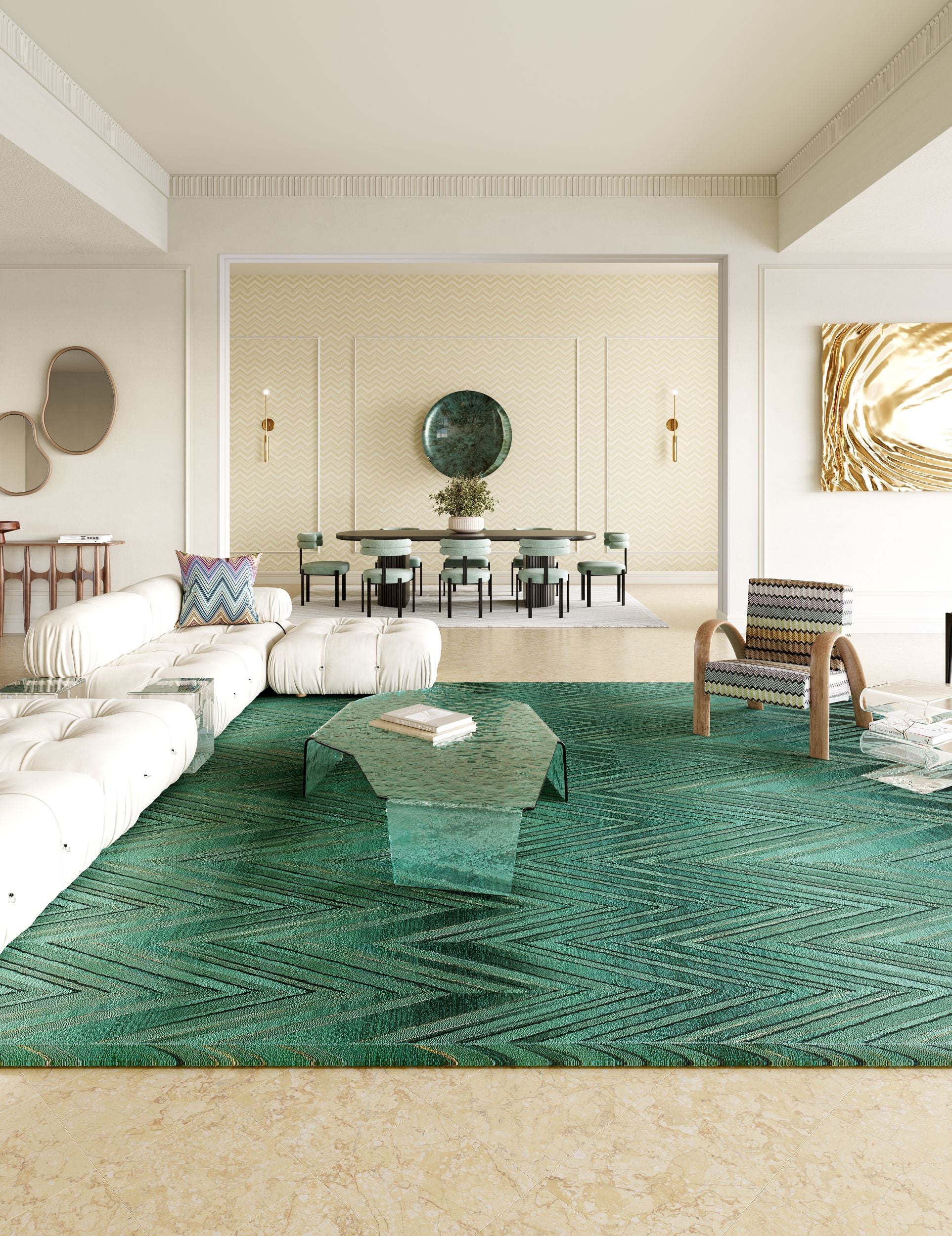 MISSONI Layers Contemporary Hand-Tufted Carpet