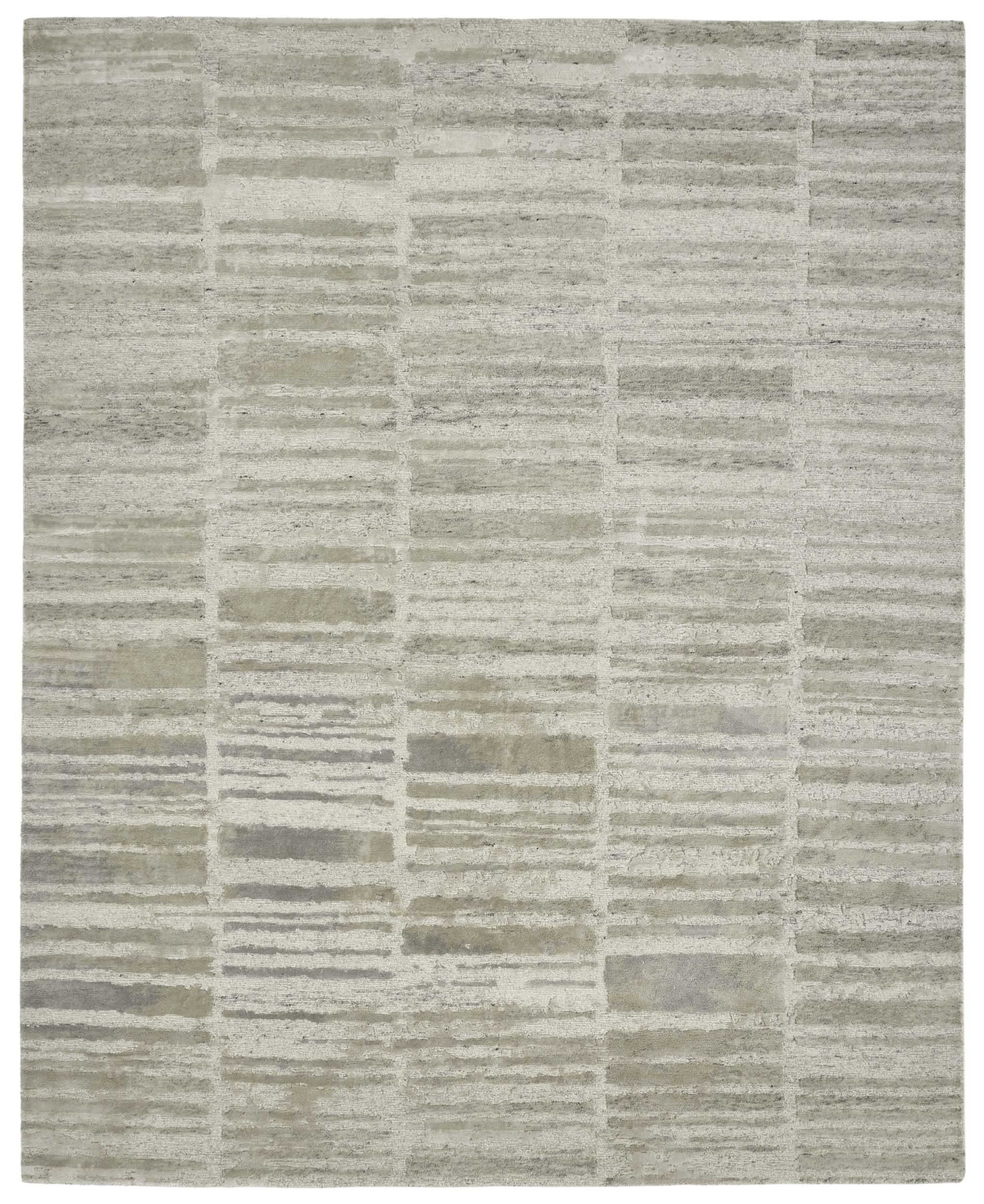 STARK Kaveh Custom Silk-Blend Hand-Knotted Carpet with Abstract Design