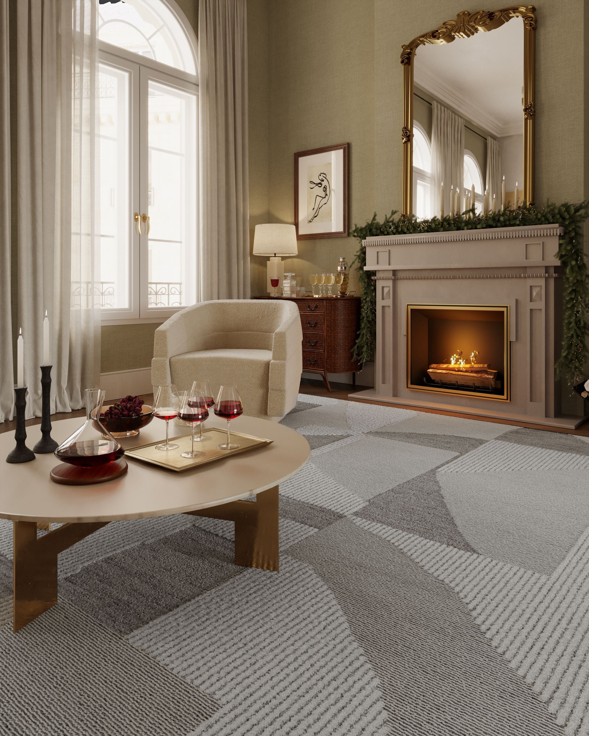 STARK Zia 100% Wool Hand-Knotted Abstract Rug