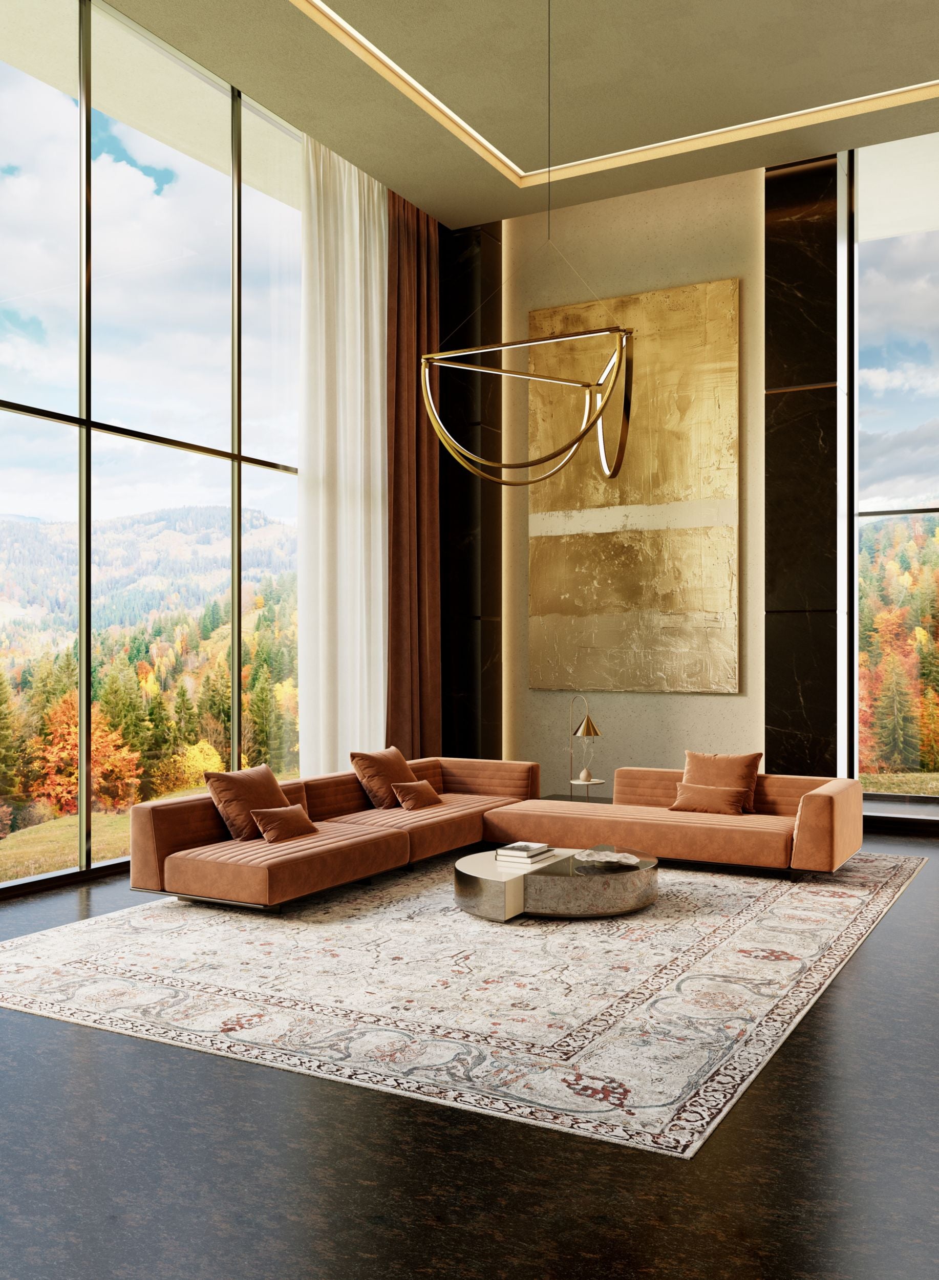 Daruka Silk Wool Blend Hand-Knotted Persian Style Rug