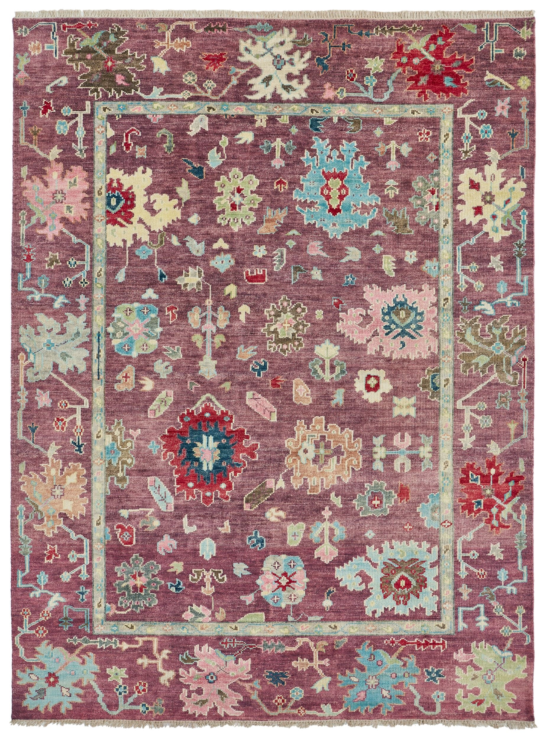 STARK Cicely Hand-Knotted Rug with Traditional Floral Design