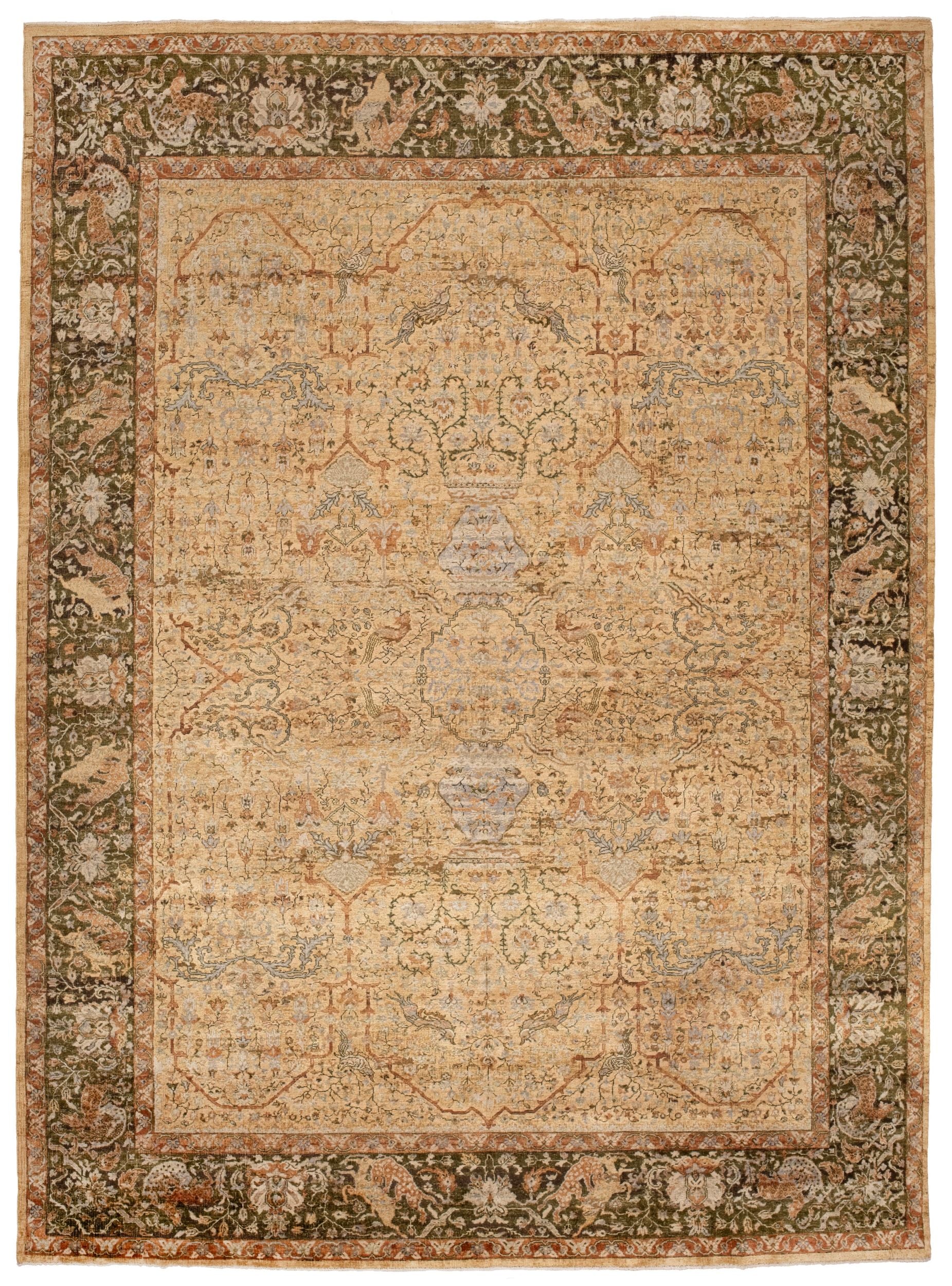 Einya Hand-Knotted Rug with Traditional Design