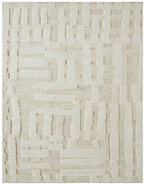 Keiran 100% Wool Hand-Knotted Soft Rug with Abstract Design