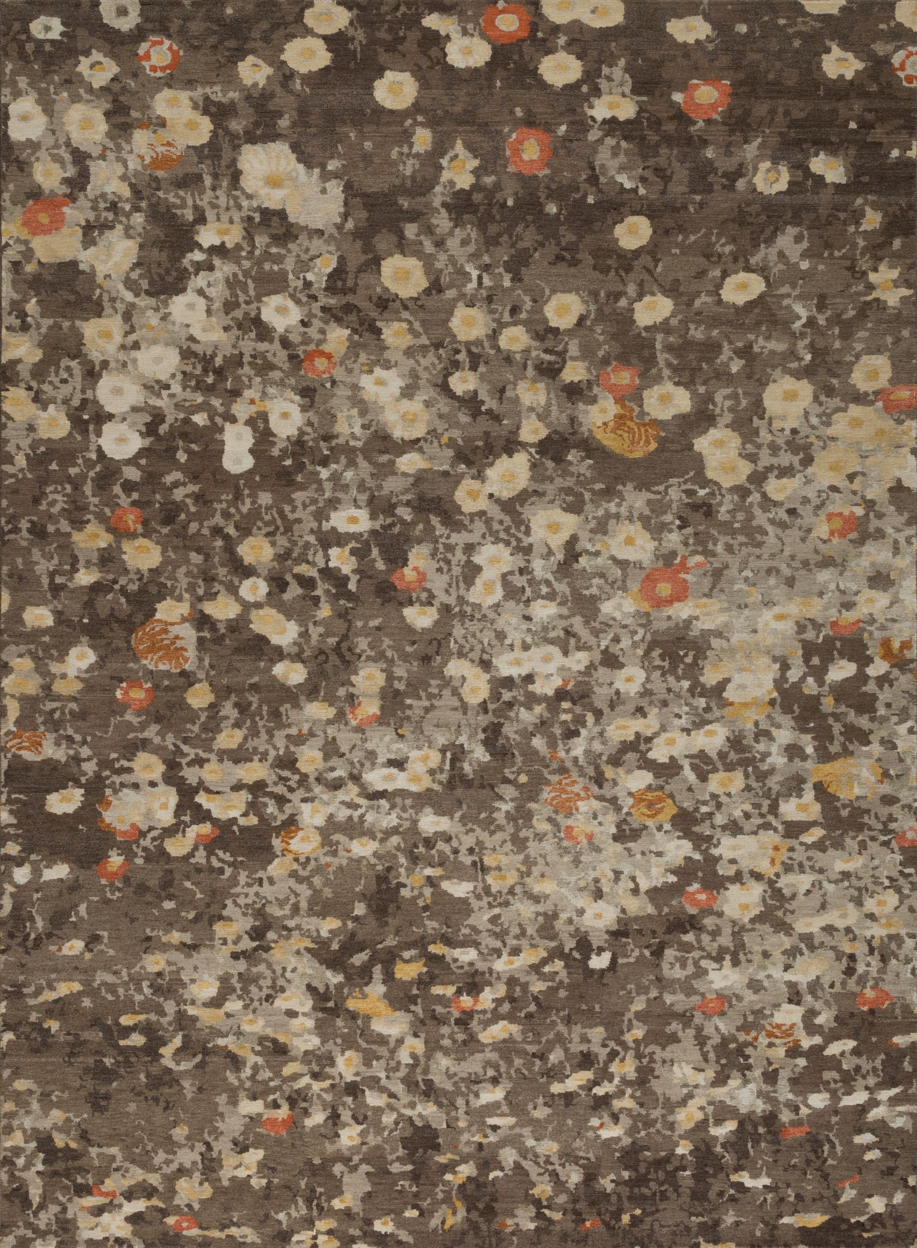 Foligno Silk Blend Hand-Knotted Rug with Contemporary Design