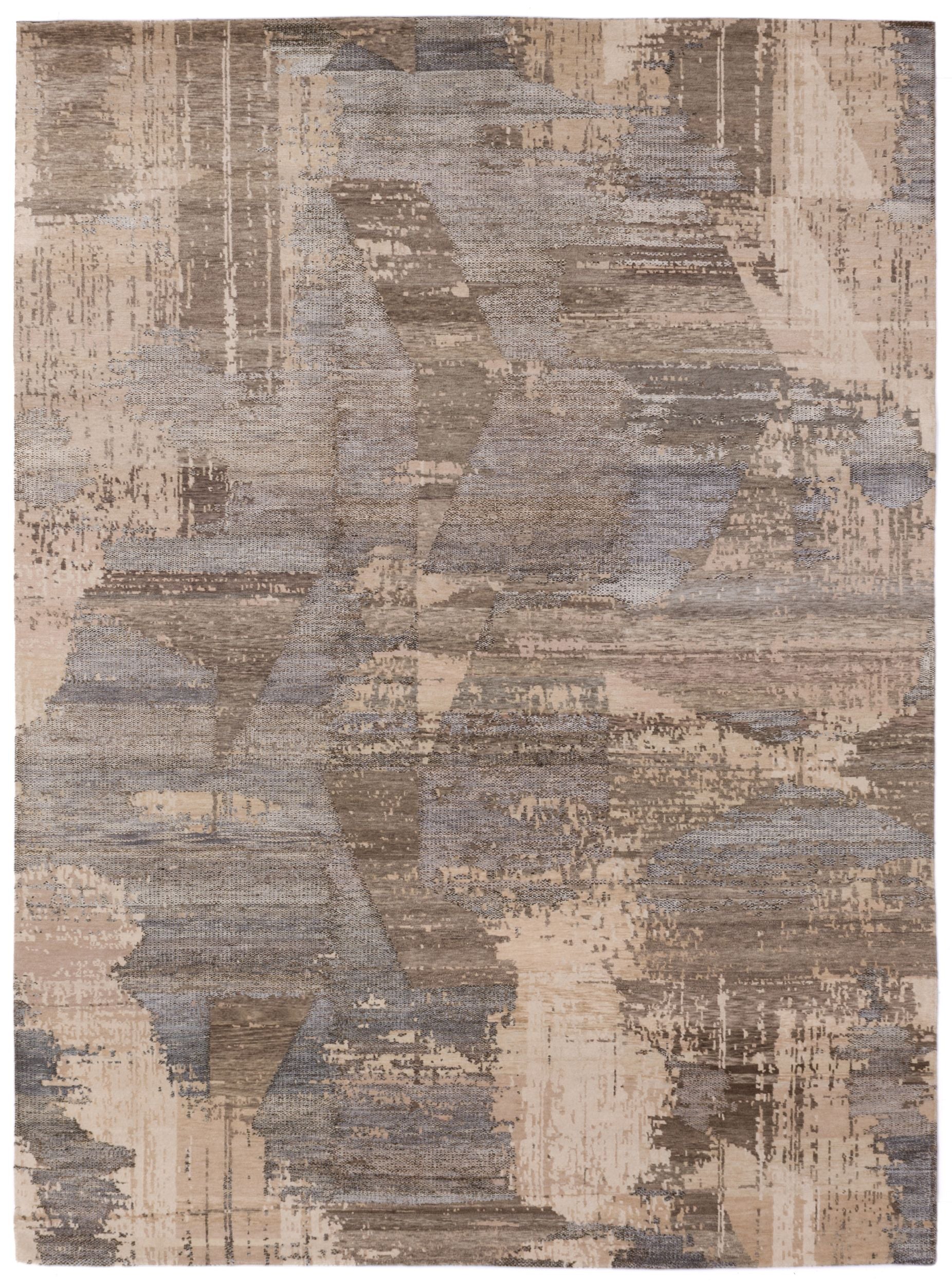 STARK Grayer Hand-Knotted Abstract Rug