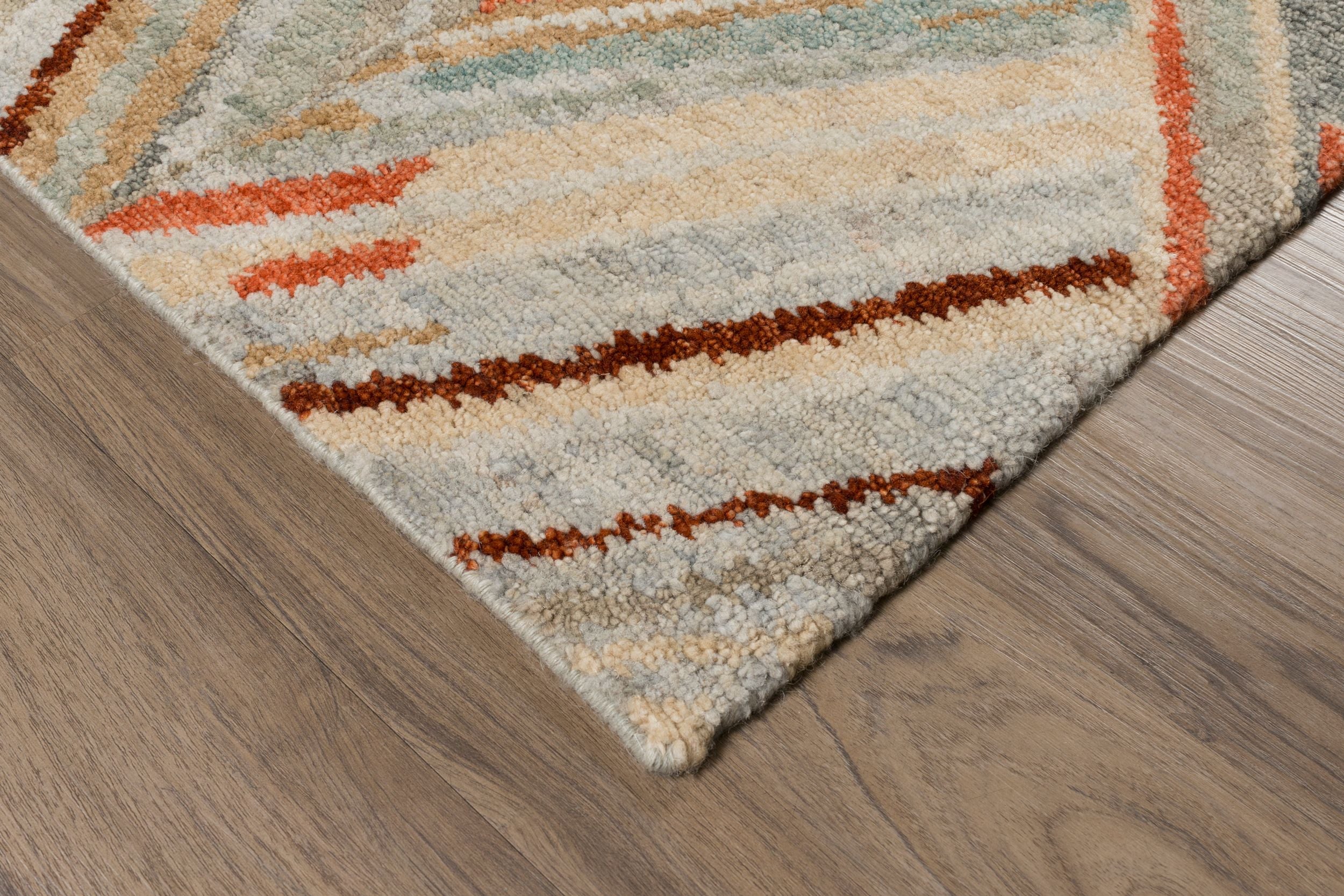 Jaden Custom 100% Wool Hand-Knotted Rug with Striking Abstract Design
