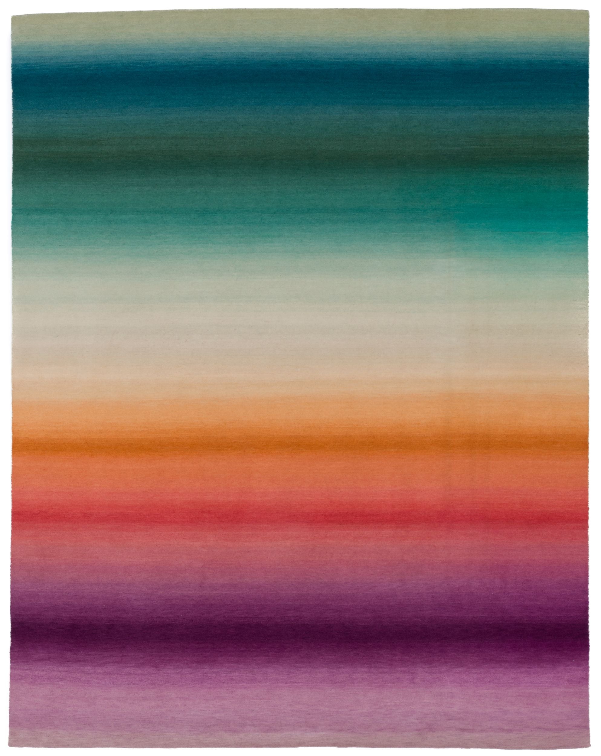 Sionn Custom Hand-Knotted Rug with Colorful Sunrise Design