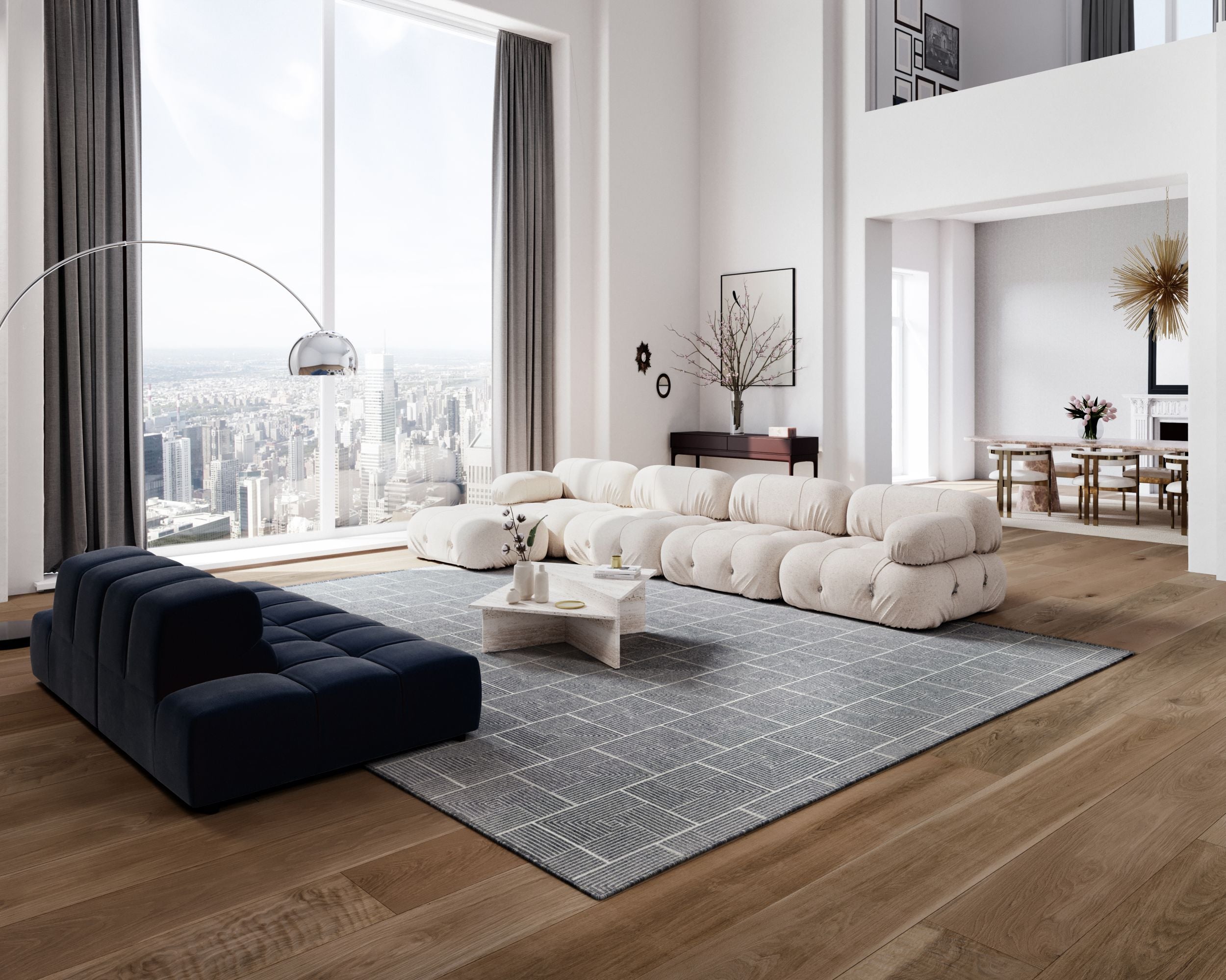 STARK Albina 100% Wool Geometric Carpet